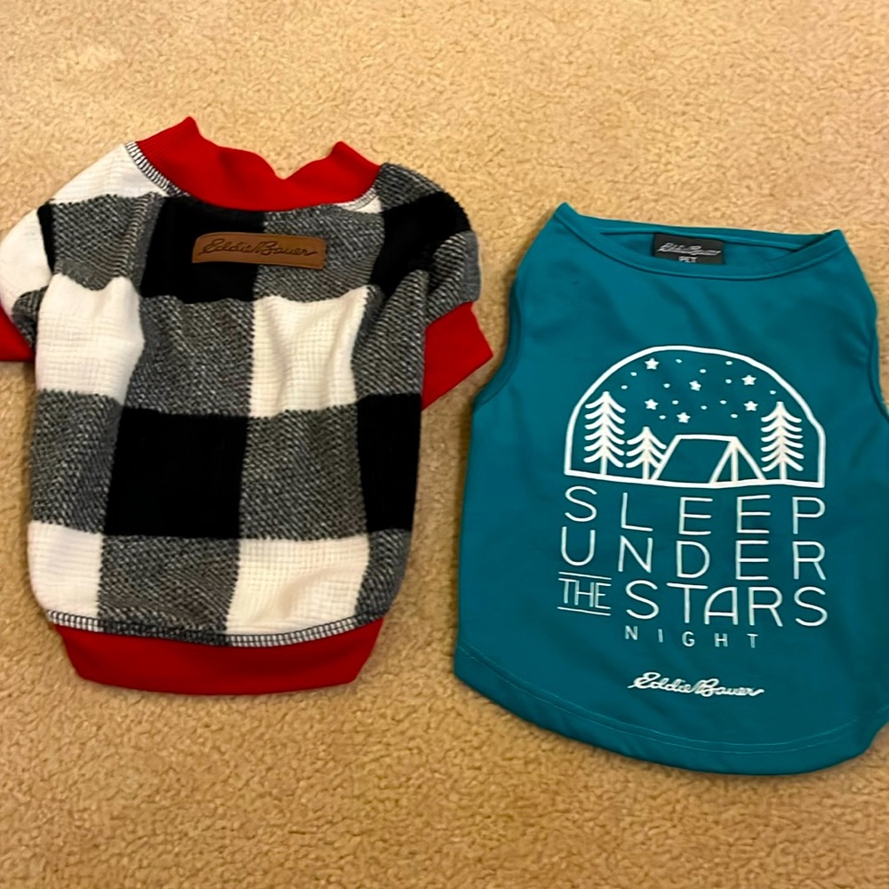 Eddie Bauer dog shirts size small